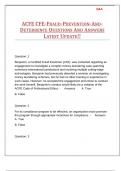 ACFE CFE-FRAUD-PREVENTION-AND-DETERRENCE QUESTIONS AND ANSWERS LATEST UPDATE&excl;&excl;