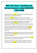 MAE 1351 Exam 1 Questions and Correct Answers &vert; Latest 2024&sol;2025 &vert; 100&percnt; PASS