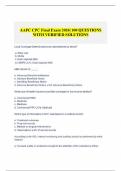 AAPC CPC Final Exam 2025&vert; Guaranteed Pass 100 QUESTIONSWITH VERIFIED SOLUTIONS&vert; 2025