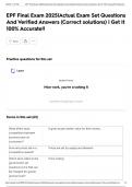 EPF Final Exam 2025&vert;Actual Exam Set Questions And Verified Answers &lpar;Correct solutions&rpar; &vert; Get It 100&percnt; Accurate&excl;&excl;