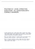 PGA PGM 3&period;0 - LEVEL 3 PRACTICE QUESTIONS - ALL QUESTIONS WITH CORRECT ANSWERS