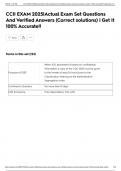CCII EXAM 2025&vert;Actual Exam Set Questions And Verified Answers &lpar;Correct solutions&rpar; &vert; Get It 100&percnt; Accurate&excl;&excl;