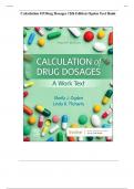 Test Bank for Calculation Of Drug Dosages 12th Edition&comma; Ogden&period;