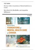 Test Bank for Morrison-Valfre&rsquo;s Foundations of Mental Health Care in Canada&comma; 1st Edition Williamson&period;