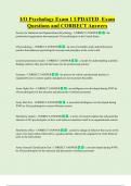 I&sol;O Psychology Exam 1 UPDATED Exam Questions and CORRECT Answers