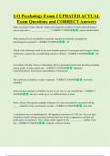 I-O Psychology Exam 2 UPDATED ACTUAL  Exam Questions and CORRECT Answers