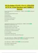 I&sol;O Psychology EXAM 1 Ch&period;1-5 UPDATED ACTUAL Exam Questions and CORRECT  Answers