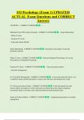 I&sol;O Psychology &lpar;Exam 1&rpar; UPDATED ACTUAL Exam Questions and CORRECT  Answers