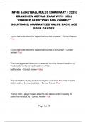 NFHS BASKETBALL RULES EXAM PART I 2025&vert;  BRANDNEW ACTUAL EXAM WITH 100&percnt;  VERIFIED QUESTIONS AND CORRECT  SOLUTIONS&vert; GUARANTEED VALUE PACK&vert; ACE  YOUR GRADES&period;