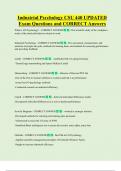 Industrial Psychology CSU 440 UPDATED Exam Questions and CORRECT Answers