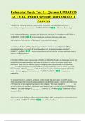 Industrial Psych Test 1 &ndash; Quizzes UPDATED  ACTUAL Exam Questions and CORRECT  Answers