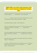 ARRT MRI exam study guide Questions with 100&percnt; Correct Answers &vert; Updated & Verified &vert;