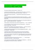 Louisiana Class D License Exam Questions With 100&percnt; Pass