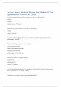 Arthrex Sports Medicine Onboarding Module &num;2 Test Questions and Answers A&plus; Grade