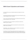 MDOC Exam 3 Questions and Answers