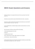 MDOC Exam1 Questions and Answers