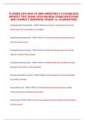 FLORIDA LIFE HEALTH AND ANNUITIES 2-15 EXAM 2025 NEWEST TEST BANK&vert; WITH 500 REAL EXAM QUESTIONS AND CORRECT ANSWERS&vert; GRADE &vert;A&plus; GUARANTEED