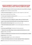 LENOVO WARRANTY SERVICE AUTHORIZATION EXAM &lpar;RWST016&rpar; 2025 LATEST UPDATE&vert; COMPLETE Q&AS