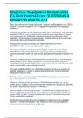 Employee Registration Manual&colon; 2015 GA Pest Control Exam QUESTIONS & ANSWERS &lpar;RATED A&plus;&rpar;