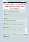 PUBLIC HEALTH RESEARCH QUESTIONS WITH DETAILED  VERIFIED ANSWERS &lpar;100&percnt; CORRECT ANSWERS&rpar;  &sol;ALREADY GRADED A&plus;