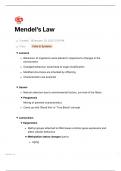 Mendel's Law Notes