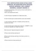 FCCS CERTIFICATION EXAM ACTUAL EXAM  COMPLETE 100 QUESTIONS WITH DETAILED  VERIFIED ANSWERS &lpar;100&percnt; CORRECT  ANSWERS&rpar; &sol;ALREADY GRADED A&plus;