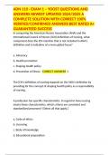 ADN 110 - EXAM 1 &ndash; YOOST QUESTIONS AND ANSWERS NEWEST UPDATED 2024&sol;2025 A COMPLETE SOLUTION WITH CORRECT 100&percnt;  VERIFIED&sol;CONFIRMED ANSWERS BEST RATED A&plus; GUARANTEED SUCCESS