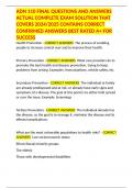 ADN 110 FINAL QUESTIONS AND ANSWERS ACTUAL COMPLETE EXAM SOLUTION THAT COVERS 2024&sol;2025 CONTAINS CORRECT CONFIRMED ANSWERS BEST RATED A&plus; FOR SUCCESS