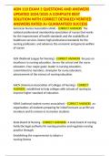 ADN 110 EXAM 1 QUESTIONS AND ANSWERS UPDATED 2024&sol;2025 A COMPLETE BEST SOLUTION WITH CORRECT DETAILED&sol;VERIFIED ANSWERS RATED A&plus; GUARANTEED SUCCESS