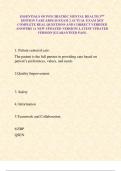 ESSENTIALS OF PSYCHIATRIC MENTAL HEALTH 3RD EDITION VARCAROLIS EXAM 2 ACTUAL EXAM 2025 COMPLETE REAL QUESTIONS AND CORRECT VERIFIED ANSWERS &lpar;A NEW UPDATED VERSION&rpar; LATEST UPDATED VERSION &vert;GUARANTEED PASS&period;