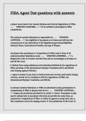 FIBA Agent Test questions with answers