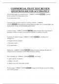 COMMERCIAL PILOT TEST REVIEW QUESTIONS SOLVED ACCURATELY