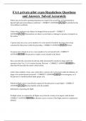 FAA private pilot exam Regulations Questions and Answers Solved Accurately