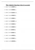 Pilot Alphabet Questions Solved Accurately