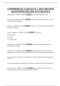 COMMERCIAL CASUALTY 1 TEST REVIEW QUESTIONS SOLVED ACCURATELY