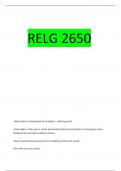 RELG 2650 FINAL QUESTIONS WITH 100&percnt; CORRECT ANSWERS