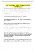 GRE Psychology Practice Test questions with verified answer1