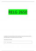 RELG 2650 Weeks 8-16 QUESTIONS WITH 100&percnt; CORRECT ANSWERS
