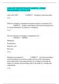 ASIS APP PROTECTION OF ASSETS - CRISIS MANAGEMENT EXAM 2025