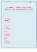 ADVANCED CARDIAC DYSRHYTHMIAS QUESTIONS AND ANSWERS LATEST UPDATE&excl;&excl;