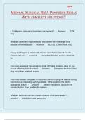 MEDICAL-SURGICAL RN A PROPHECY RELIAS WITH COMPLETE SOLUTIONS&excl;&excl;