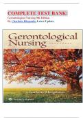 COMPLETE TEST BANK&colon; Gerontological Nursing 9th Edition By Charlotte Eliopoulos Latest Update&period; 
