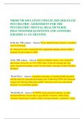  NR548&sol; NR 548 LATEST UPDATE 2025-2026 EXAM PSYCHIATRIC ASSESSMENT FOR THE PSYCHIATRIC-MENTAL HEALTH NURSE PRACTITIONER QUESTIONS AND ANSWERS &vert;GRADED A&plus; GUARANTEE