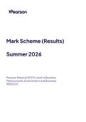 A-Level EDEXCEL 2026 Economics B Paper 3 Mark Scheme