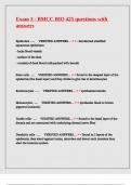 Exam 3 - BMCC BIO 425 questions with answers