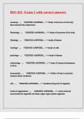 BIO 425- Exam 1 with correct answers
