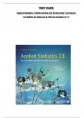 TEST BANK for  Applied Statistics II Multivariable and Multivariate Techniques  3rd Edition by Rebecca M&period; Warner Chapters 1-17