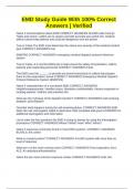 EMD Study Guide With 100&percnt; Correct Answers &vert; Verified
