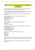 EMD TEST QUESTIONS AND ANSWERS &vert; VERIFIED