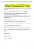 ED-Q Self Assessment Test Questions With Already Solved Correctly Answers